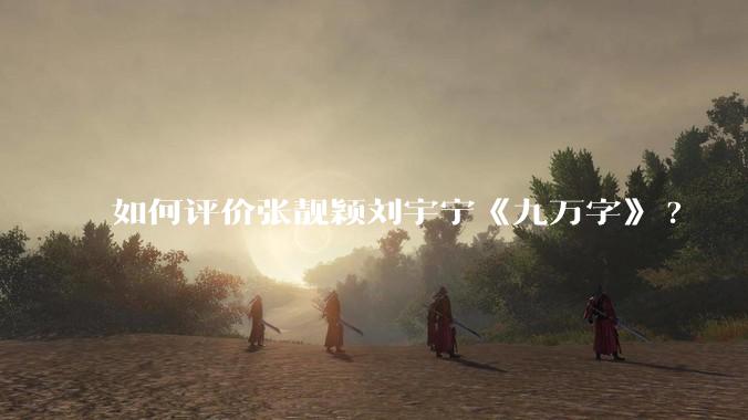 如何评价张靓颖刘宇宁《九万字》?