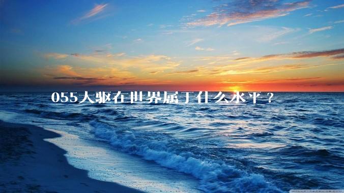 055大驱在世界属于什么水平?
