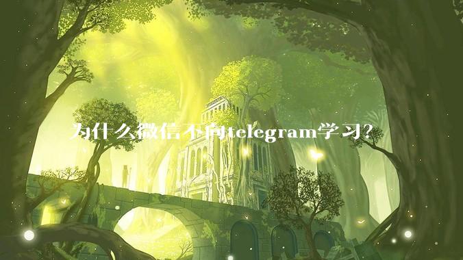 为什么微信不向telegram学习？